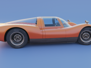 cartoon car porsche 906 carrera 6 1966 Modelo 3D