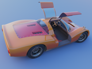 cartoon car porsche 906 carrera 6 1966 Modelo 3D