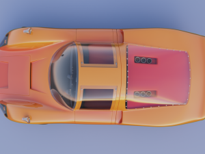 cartoon car porsche 906 carrera 6 1966 Modelo 3D