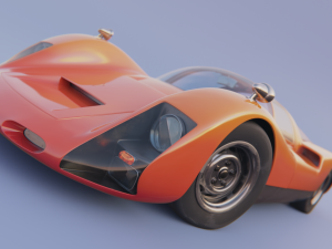 cartoon car porsche 906 carrera 6 1966 Modelo 3D