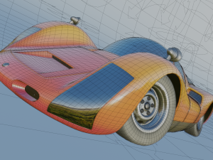 cartoon car porsche 906 carrera 6 1966 Modelo 3D
