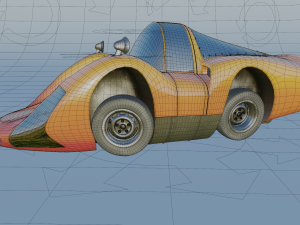 cartoon car porsche 906 carrera 6 1966 Modelo 3D