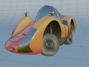 cartoon car porsche 906 carrera 6 1966 Modelo 3D