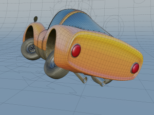 cartoon car porsche 906 carrera 6 1966 Modelo 3D