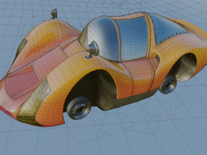 cartoon car porsche 906 carrera 6 1966 Modelo 3D