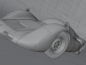 cartoon car porsche 906 carrera 6 1966 Modelo 3D