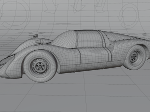 cartoon car porsche 906 carrera 6 1966 Modelo 3D