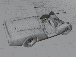 cartoon car porsche 906 carrera 6 1966 Modelo 3D