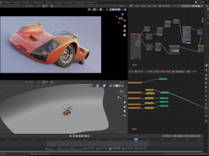 cartoon car porsche 906 carrera 6 1966 Modelo 3D