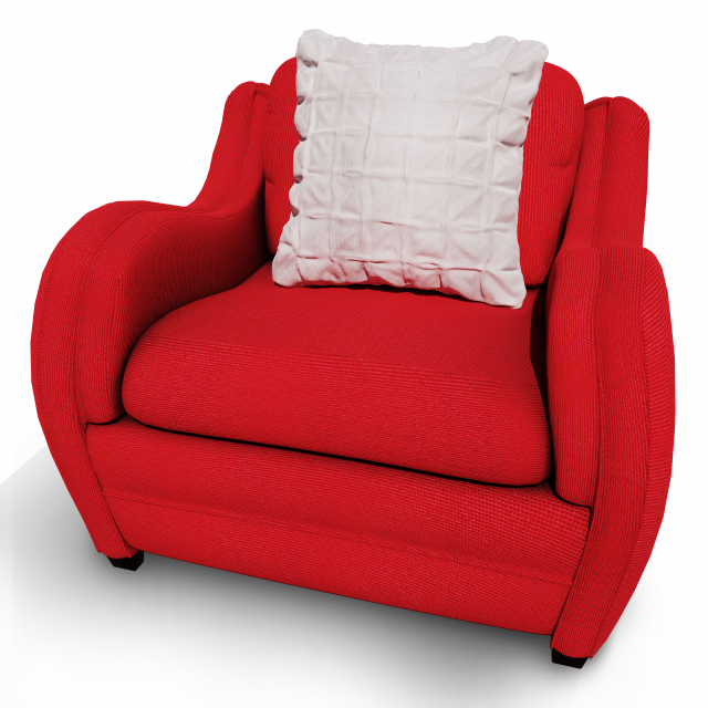 hipo one seater sofa Model 3D .c4d .max .obj .3ds .fbx .stl .blend 