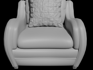 hipo one seater sofa Model 3D