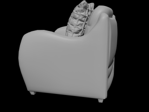 hipo one seater sofa Model 3D