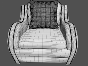 hipo one seater sofa Model 3D