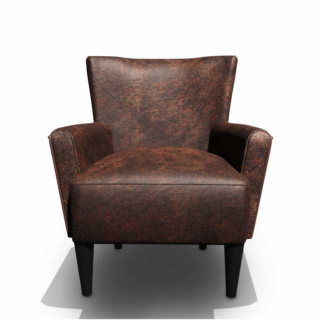 leather wing chair Modelo 3D .c4d .max .obj .3ds .fbx .stl .blend 
