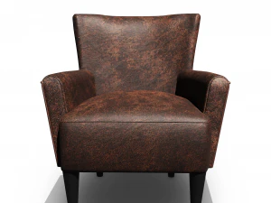 leather wing chair 3D Model