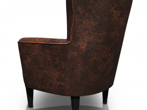 leather wing chair 3D Model