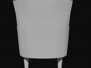 leather wing chair 3D Model