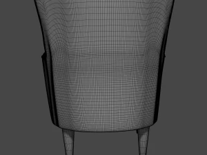 leather wing chair 3D Model