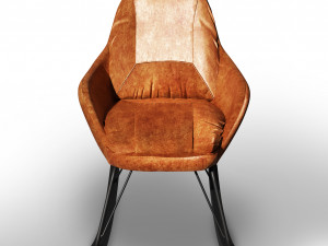 leather rocking chair Modelo 3D