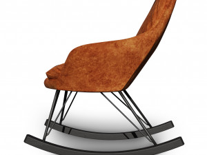 leather rocking chair Modelo 3D
