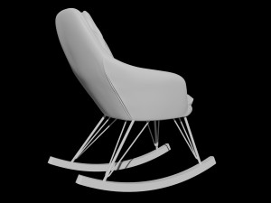 leather rocking chair Modelo 3D