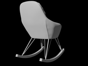 leather rocking chair Modelo 3D