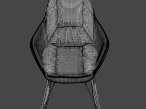 leather rocking chair Modelo 3D