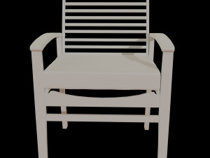 metal six seater dining set with tempered glass Model 3D