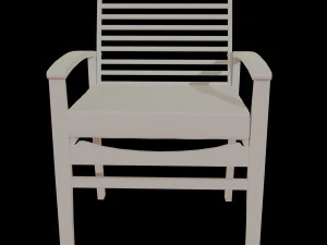 metal six seater dining set with tempered glass 3D Model