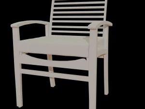 metal six seater dining set with tempered glass 3D Model