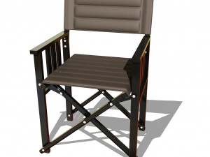 stylish black metal x chair 3D Model