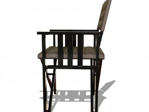 stylish black metal x chair 3D Model