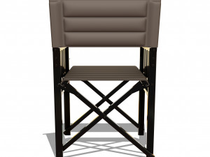 stylish black metal x chair 3D Model