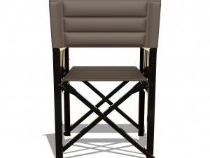 stylish black metal x chair 3D Model