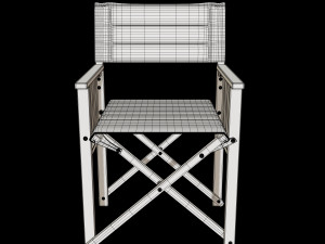 stylish black metal x chair 3D Model