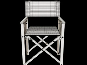 stylish black metal x chair 3D Model