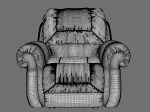 single seater comfortable sofa 3D Model