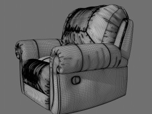 single seater comfortable sofa Modelo 3D