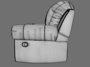 single seater comfortable sofa Modelo 3D