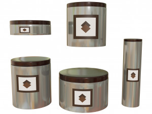 multi size metal container 3Dモデル