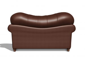 stylish two seater leather sofa 3D 모델