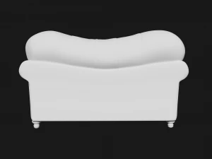 stylish two seater leather sofa 3D Model