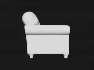 stylish two seater leather sofa 3D Model