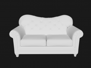 stylish two seater leather sofa 3D 모델