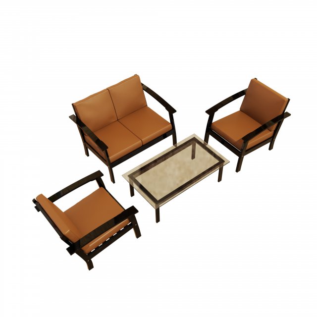 stylish chair set Modelo 3D .c4d .max .obj .3ds .fbx .stl .blend 