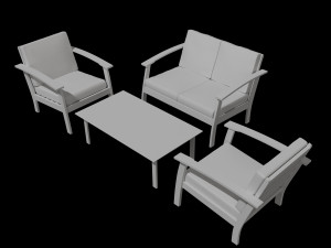 stylish chair set Modelo 3D