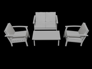 stylish chair set Modelo 3D