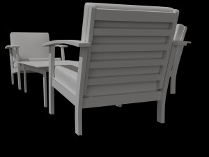 stylish chair set Modelo 3D