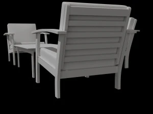 elegante conjunto de cadeiras Modelo 3D