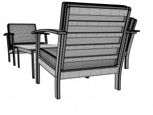 elegante conjunto de cadeiras Modelo 3D